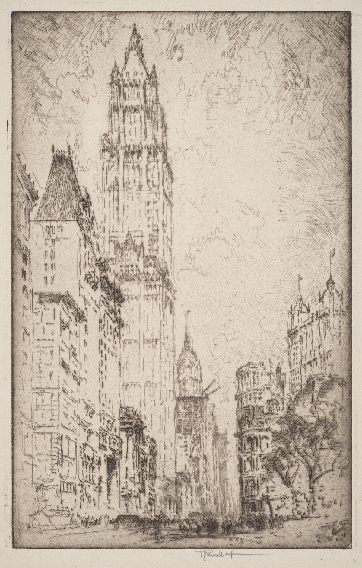 The Woolworth Building by Joseph Pennell