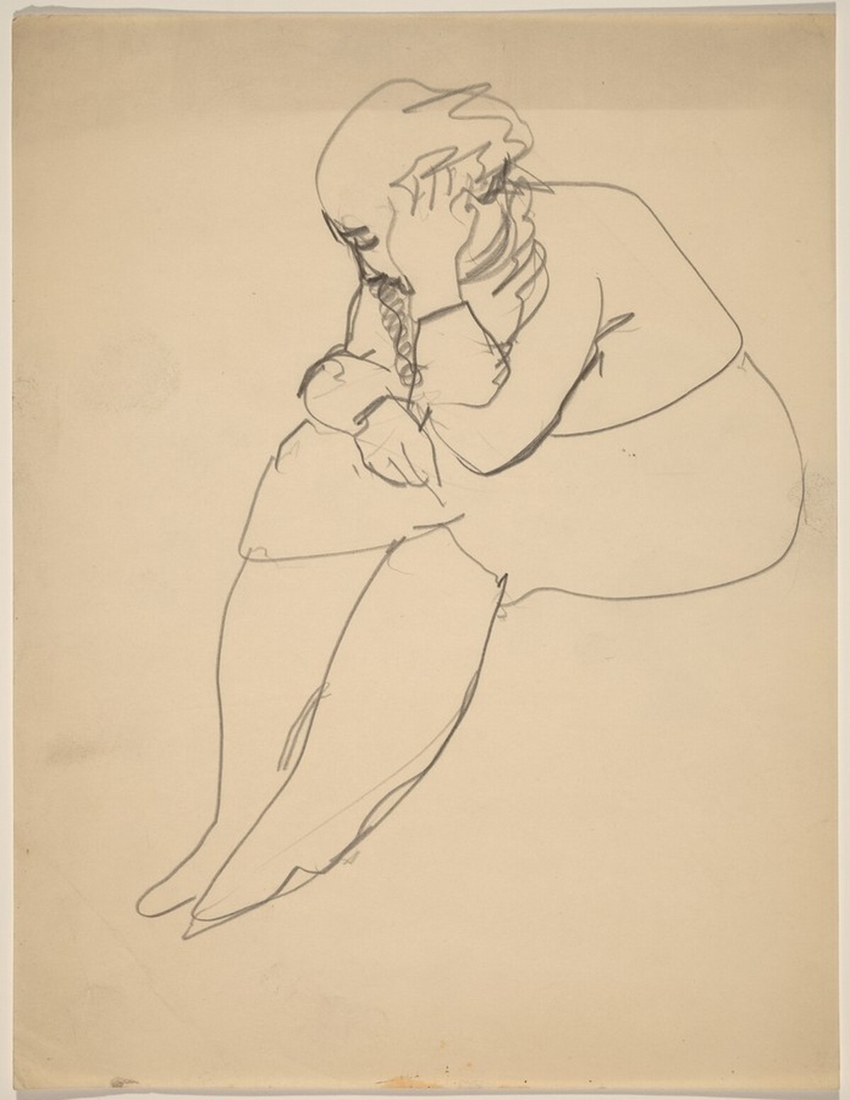 Seated Woman with Head Resting in Hand by Mark Rothko