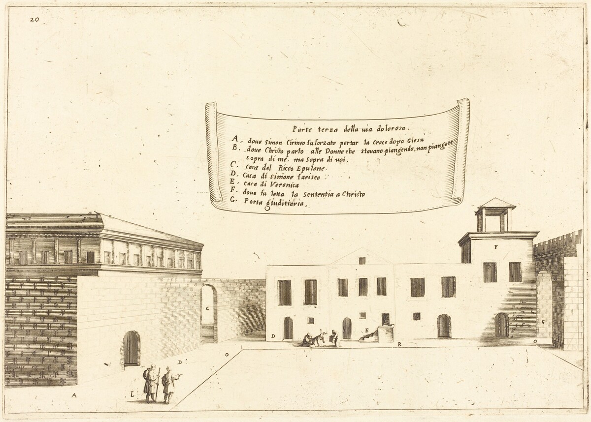 Third Part of the Via Dolorosa by Jacques Callot