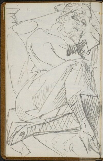 Liegende Frau mit Netzstrümpfen (Reclining Woman with Fishnet Stockings) [p. 40]