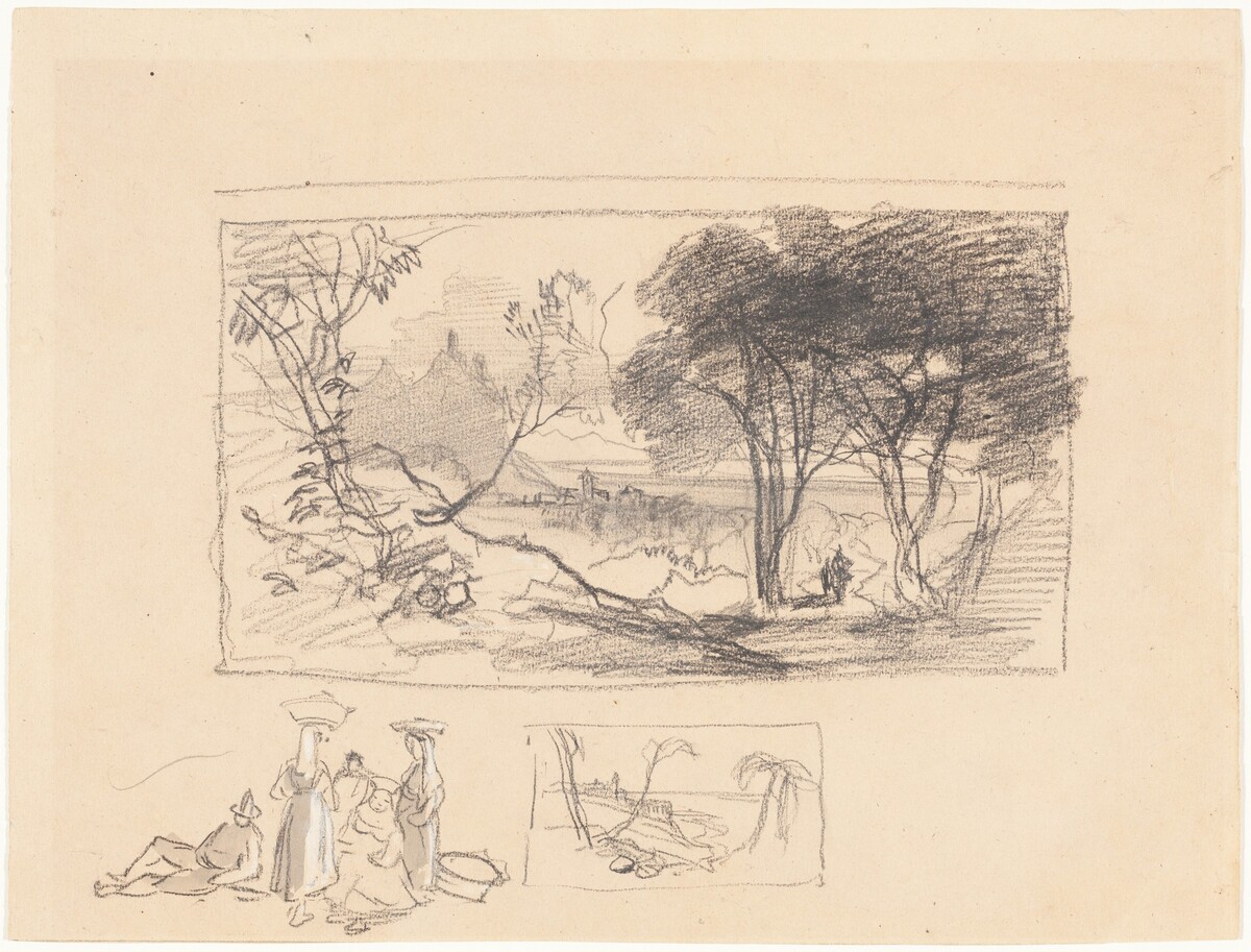 Sketches in Italy [recto] by Edward Lear