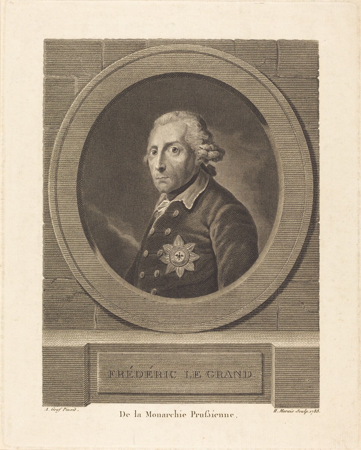 Frederick the Great, King of Prussia by Henri Marais after Anton Graff