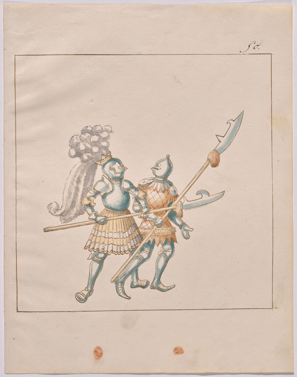 Foot Combat with Glaives by German 16th Century