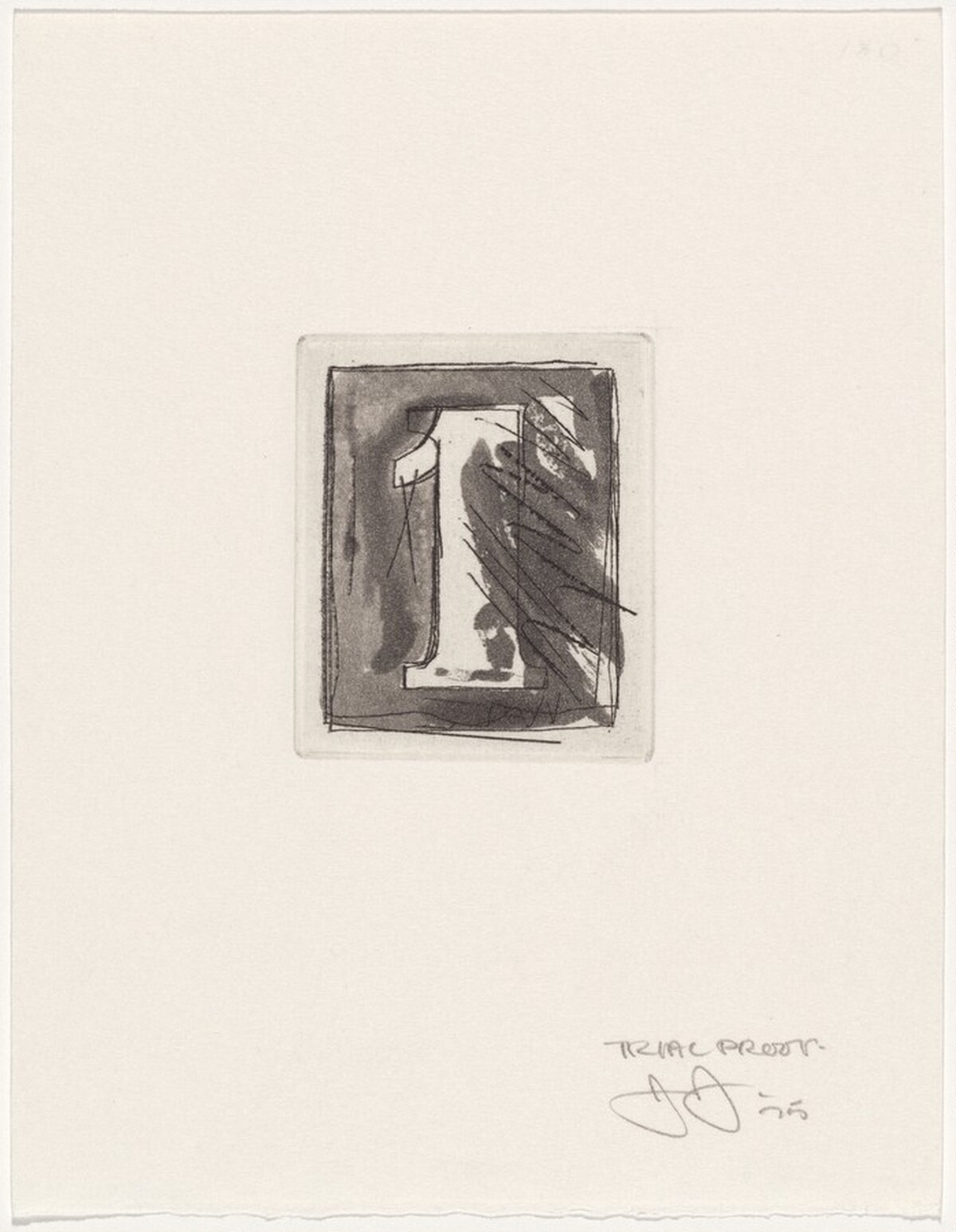 0-9 [trial proof, figure 1] by Jasper Johns