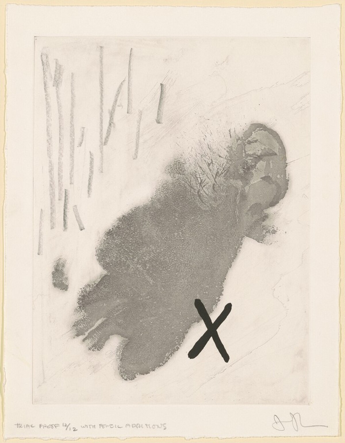 Face [trial proof 12] by Jasper Johns