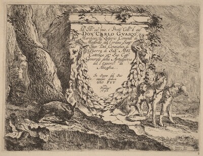 Title Page: Pedestal and a Pair of Dogs
