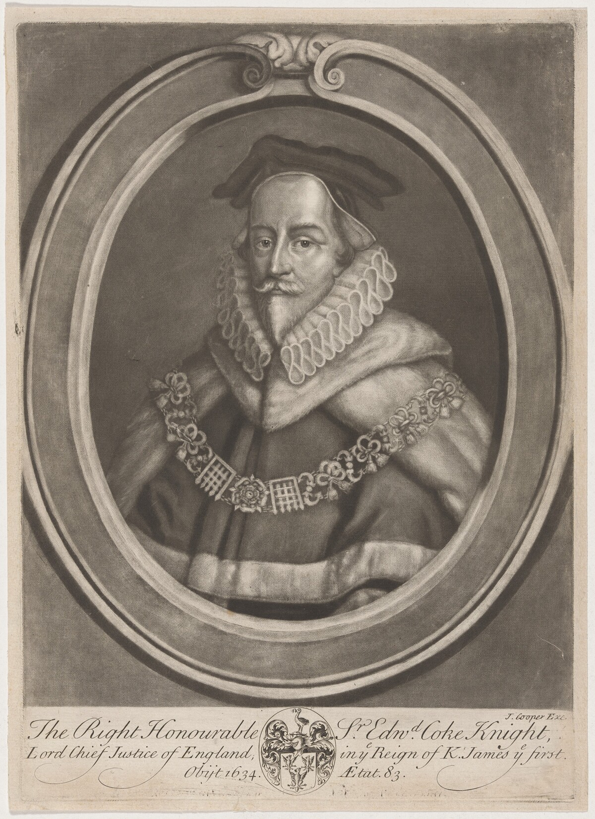 Sir Edward Coke, Knight, Lord Chief Justice by J. Cooper