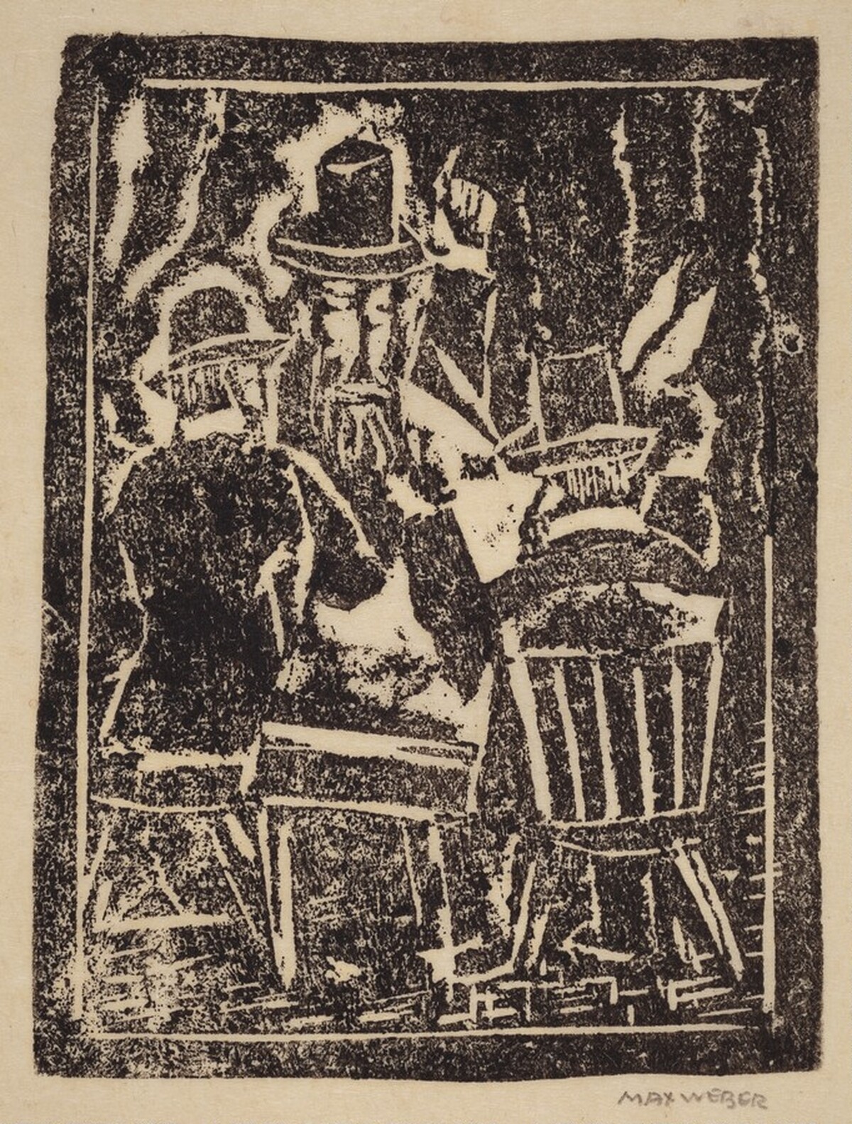 Three Figures Reading by Max Weber