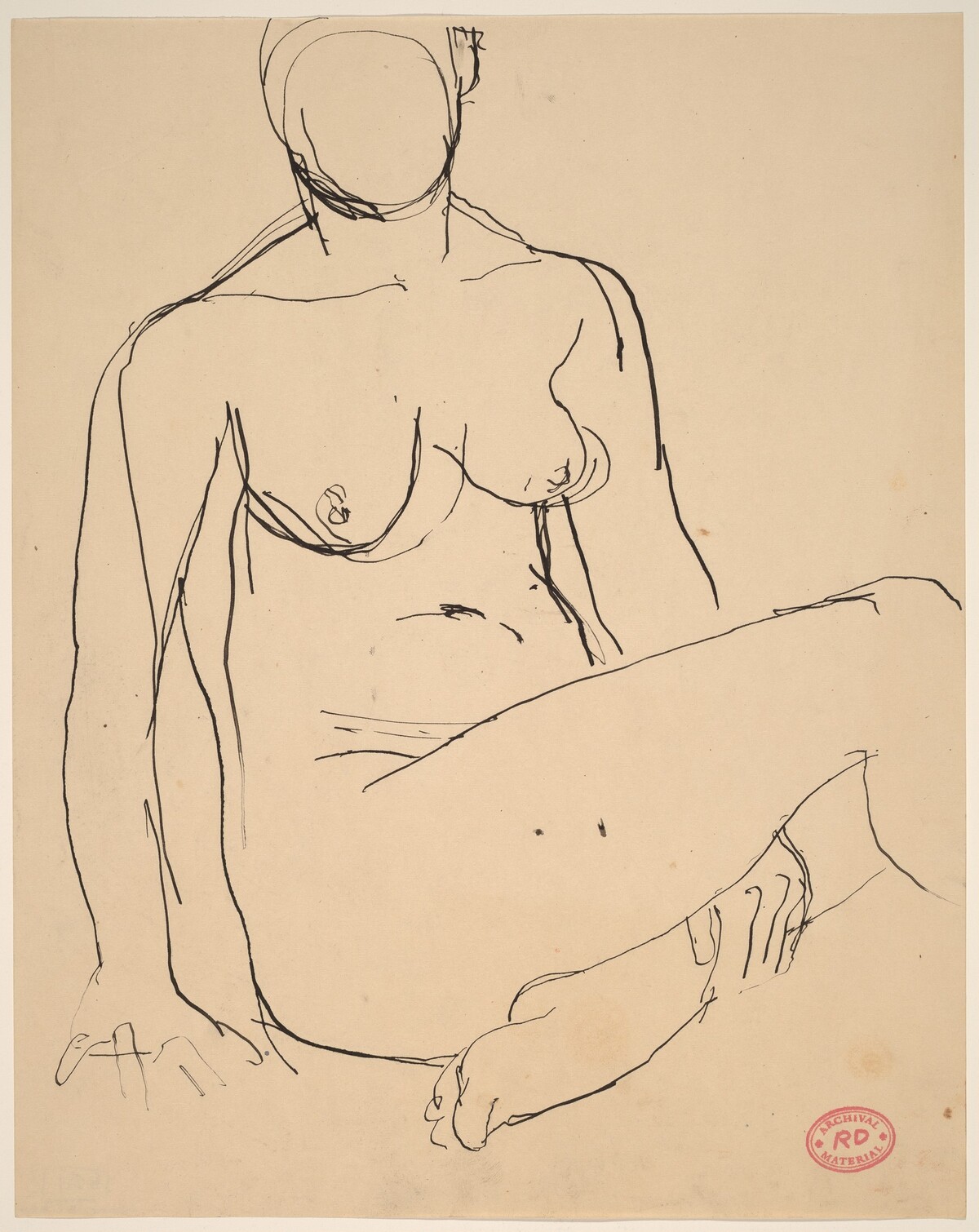 Untitled [seated female nude] by Richard Diebenkorn