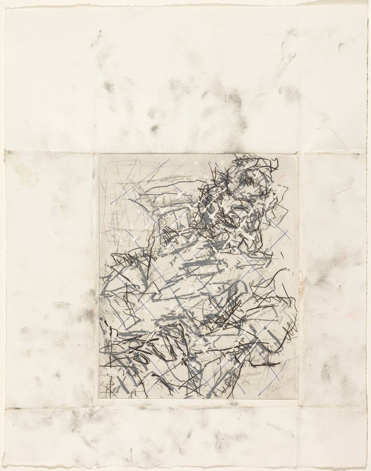Ruth [wrapper for etched copper plates] by Frank Auerbach