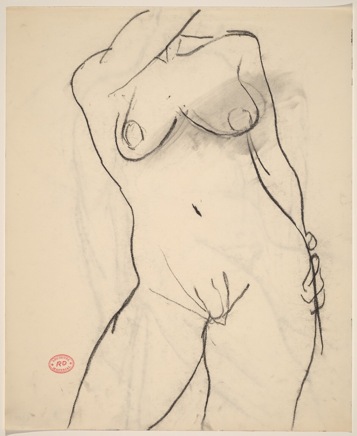 Untitled [nude female torso] by Richard Diebenkorn