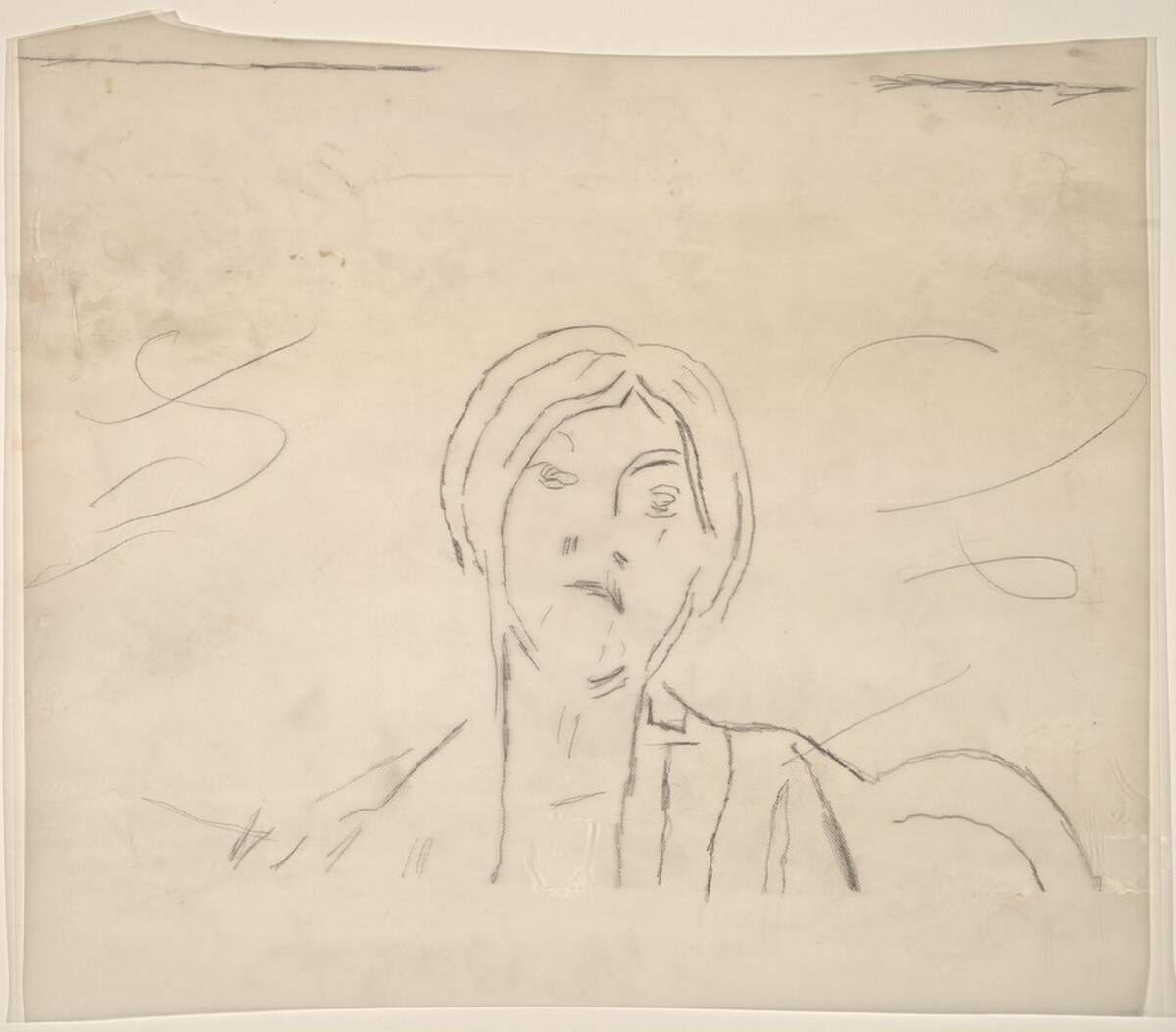 Study for "Untitled (Mrs. Marin)" [upper half] by John Marin