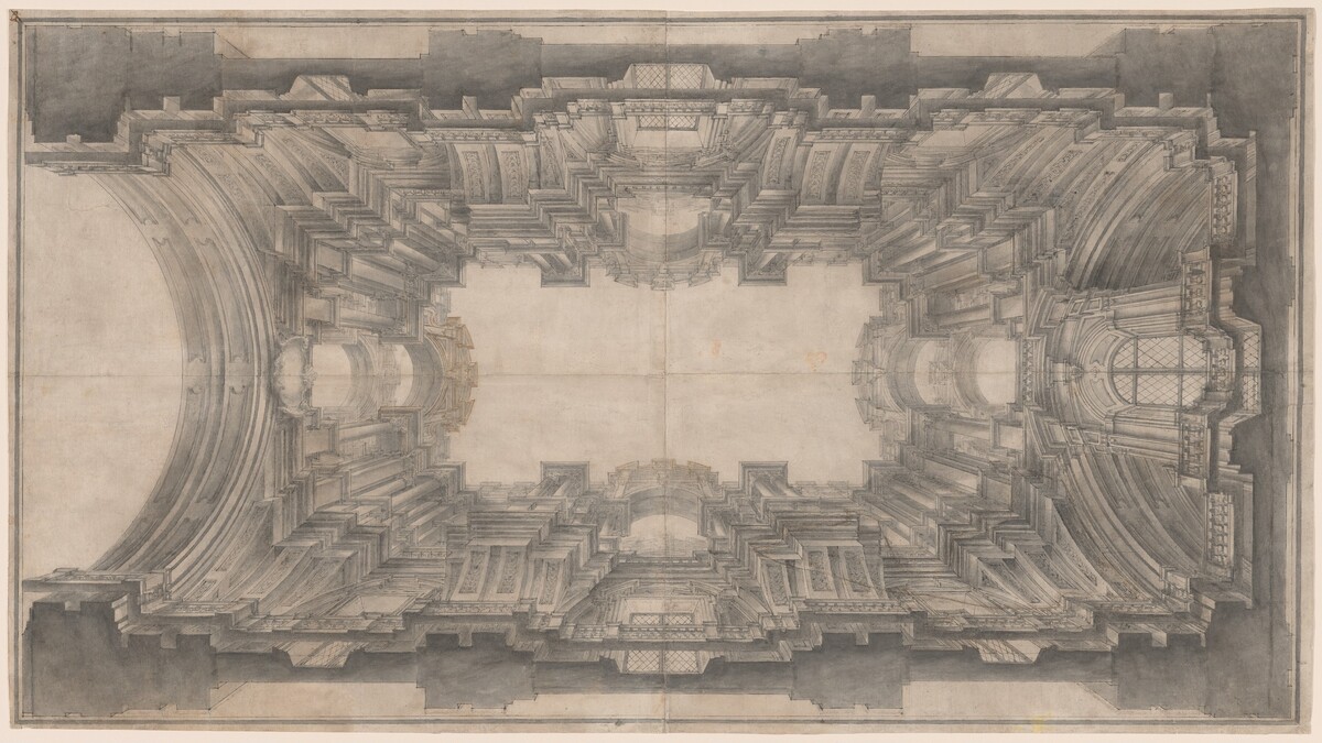 Illusionistic Architecture for the Vault of San Ignazio by Andrea Pozzo