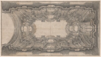 Illusionistic Architecture for the Vault of San Ignazio