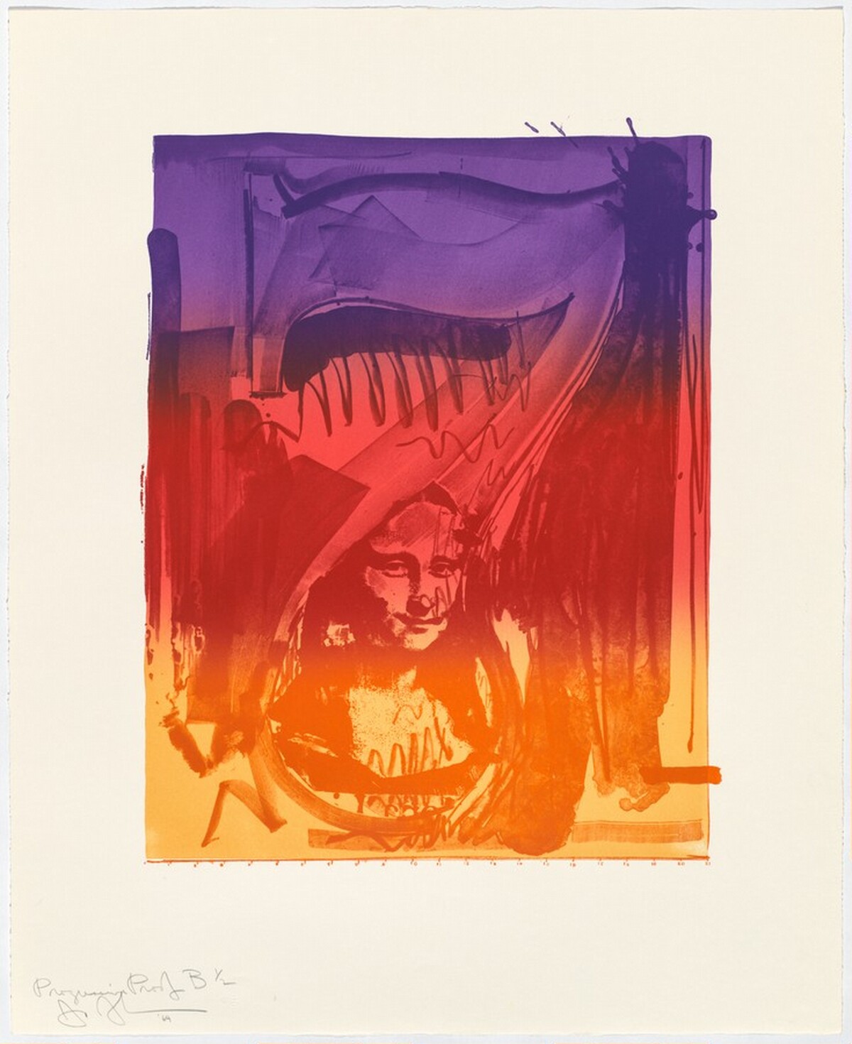Figure 7 [progressive proof B] by Jasper Johns