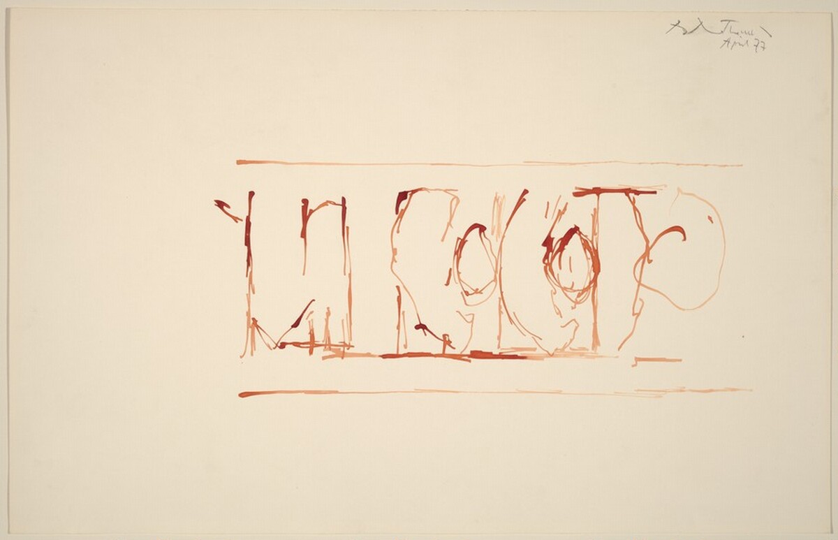 Mural Sketch [pen and ink] by Robert Motherwell