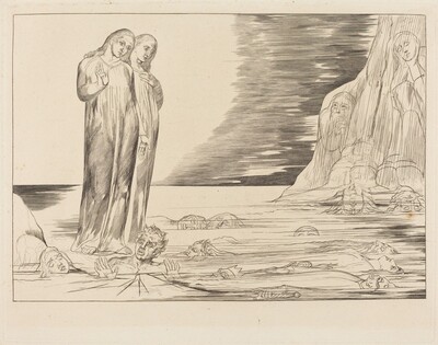 The Circle of the Traitors; Dante's Foot Striking Bocca degli Abbate