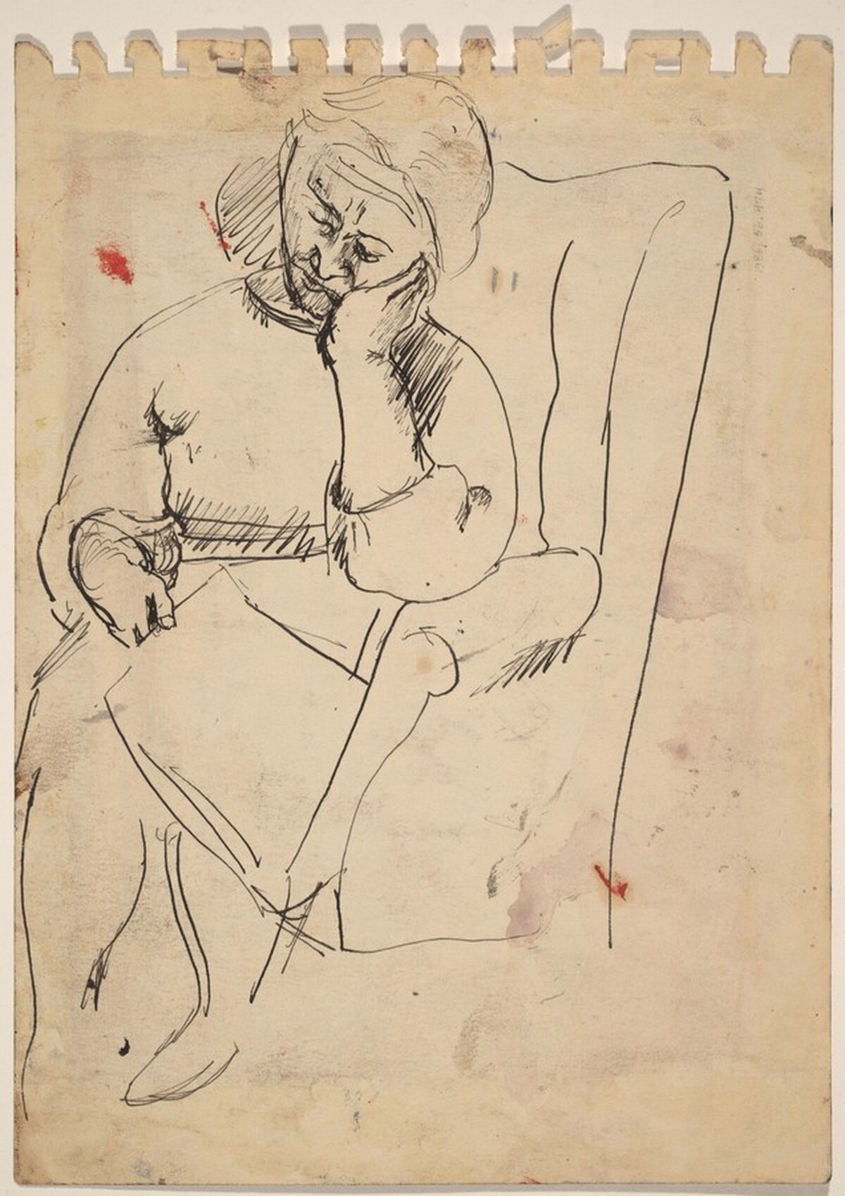 Woman Seated in a Chair [verso] by Mark Rothko