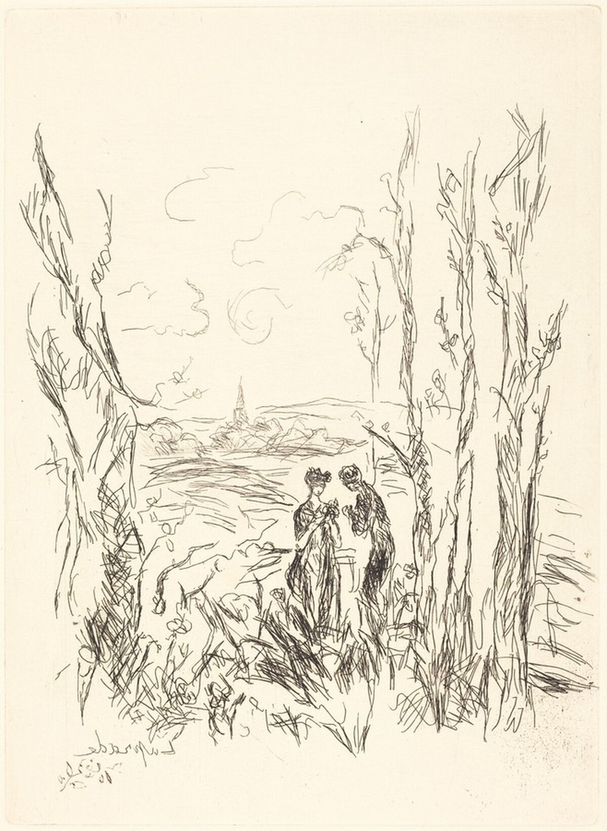 Two Figures between Trees by Pierre Laprade