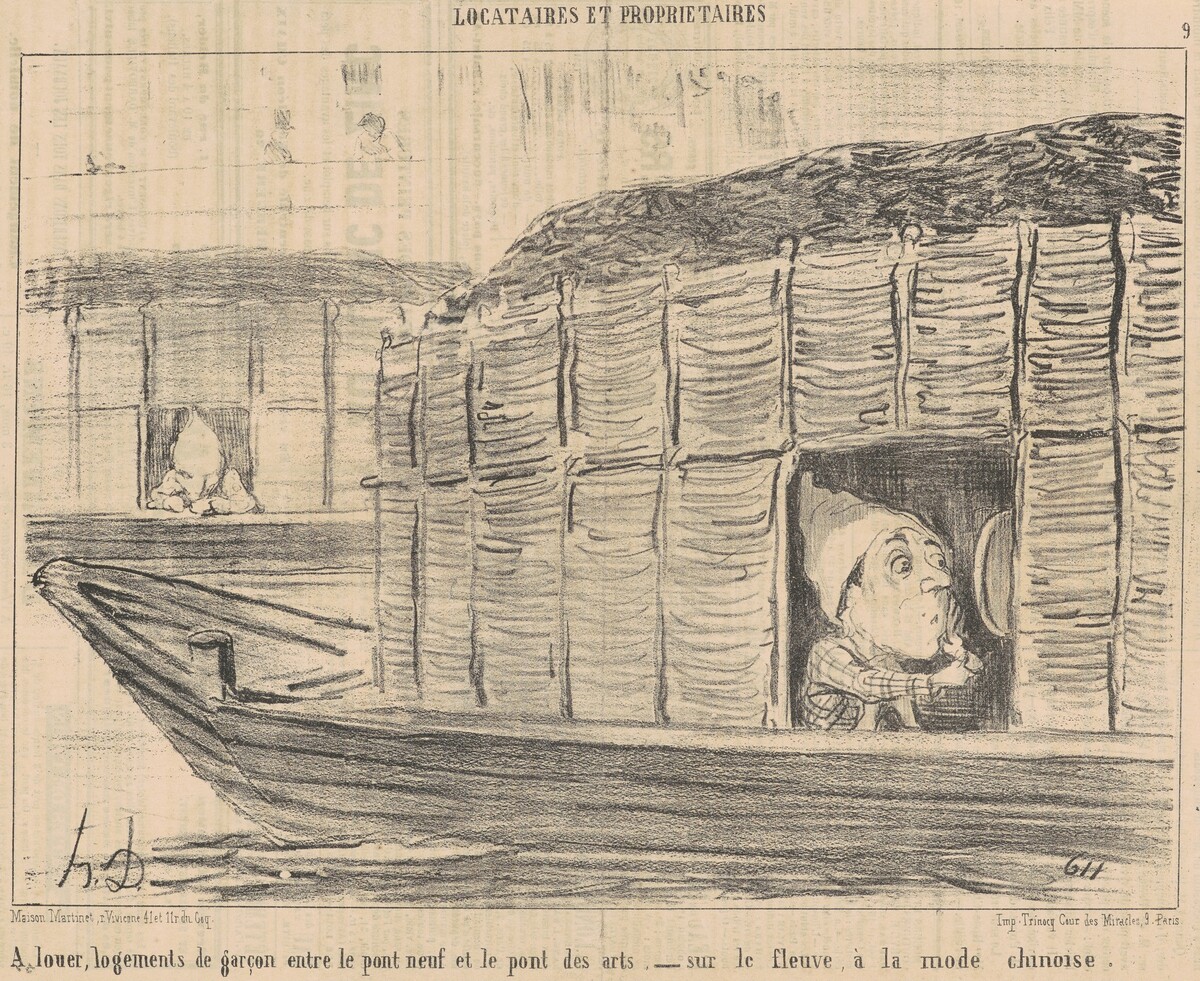 A louer, logements de garçon entre le ... by Honoré Daumier