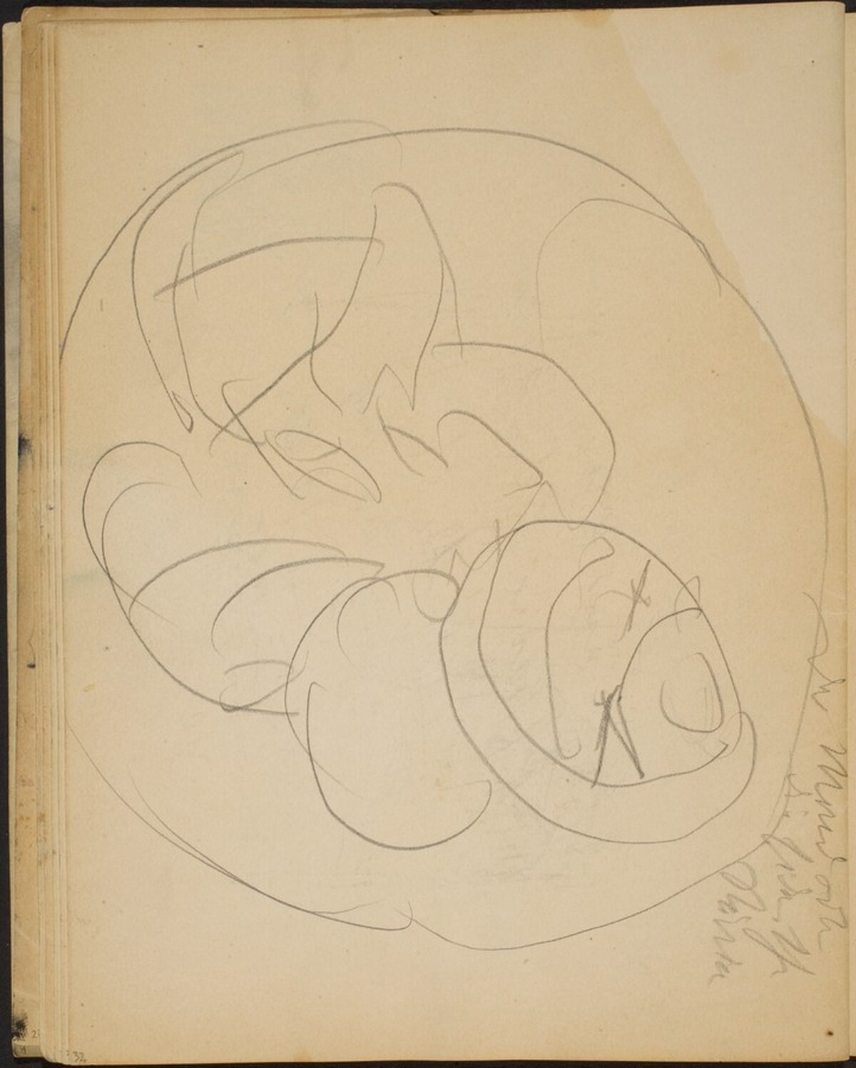 Skizze mit Bezeichnung (Sketch with Notation) [p. 32] by Max Beckmann