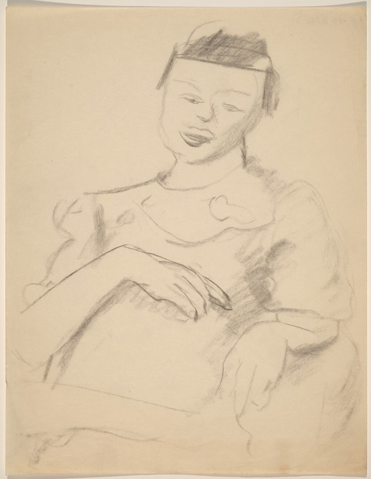 Half-Length Portrait of Seated Woman Facing Front by Mark Rothko