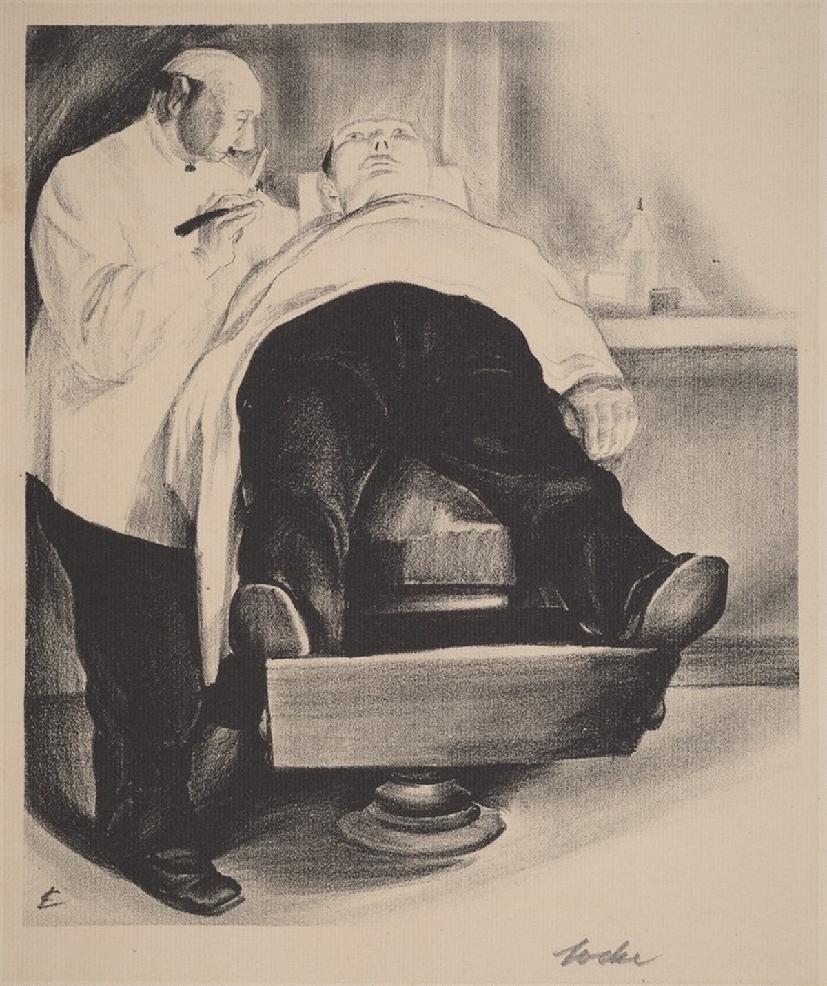 The Barber Shop by Charles Wheeler Locke