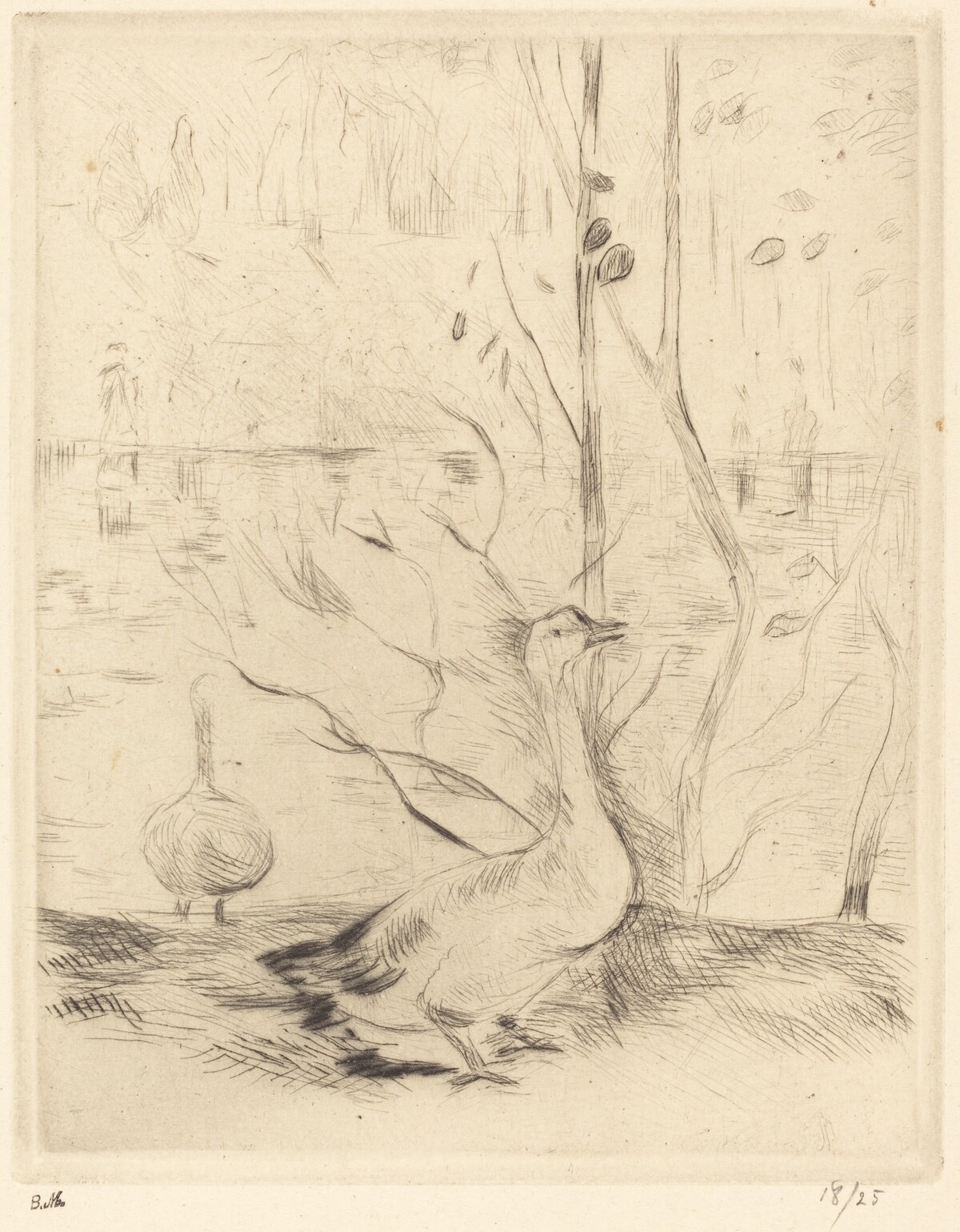 Walk in the Boulogne Wood by Berthe Morisot