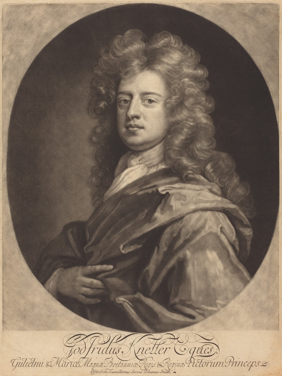 Godfrey Kneller by John Smith after Sir Godfrey Kneller