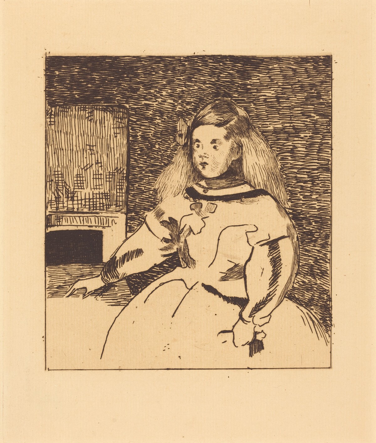 The Infanta Marguerita (Infante Marguerite) by Edouard Manet after Diego Velázquez