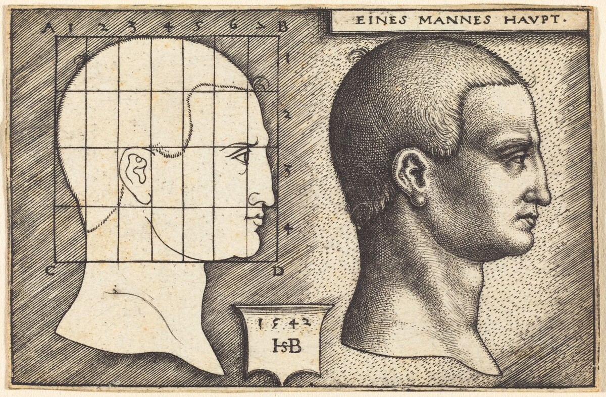 Two Profile Studies of a Man's Head by Sebald Beham