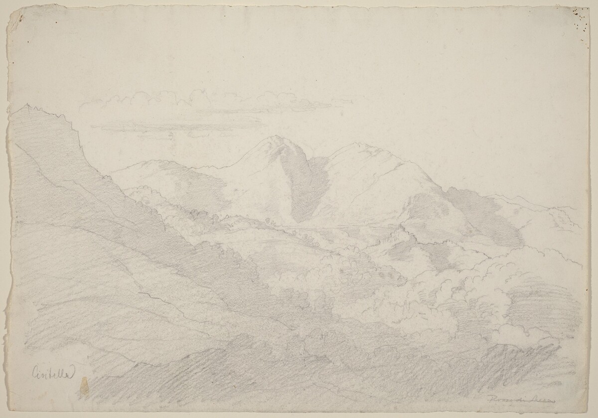 The Sabine Hills and Rocca Santo Stefano Seen from Civitella by Adrian Ludwig Richter