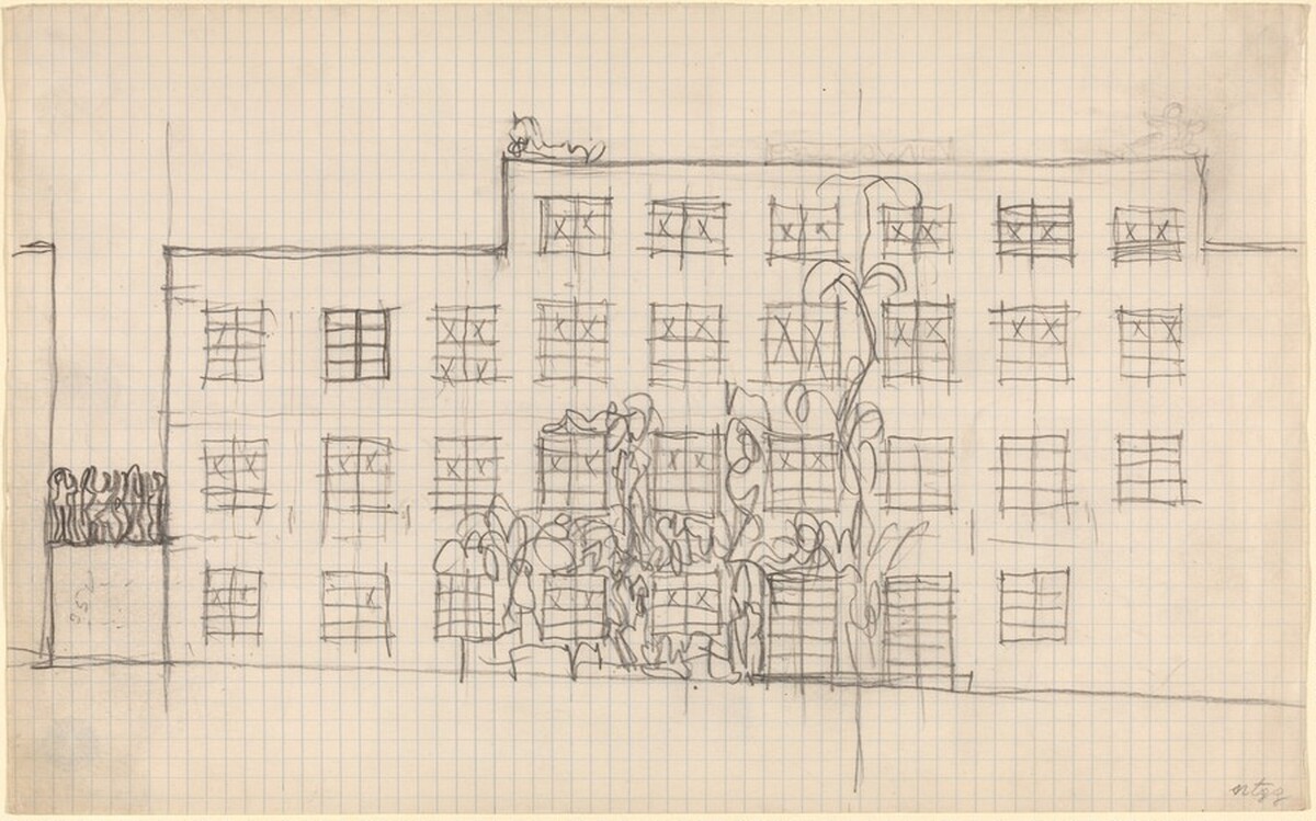Sketch for a Building Exterior by Josef Hoffmann