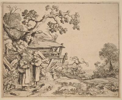 Woman Conversing with a Peasant