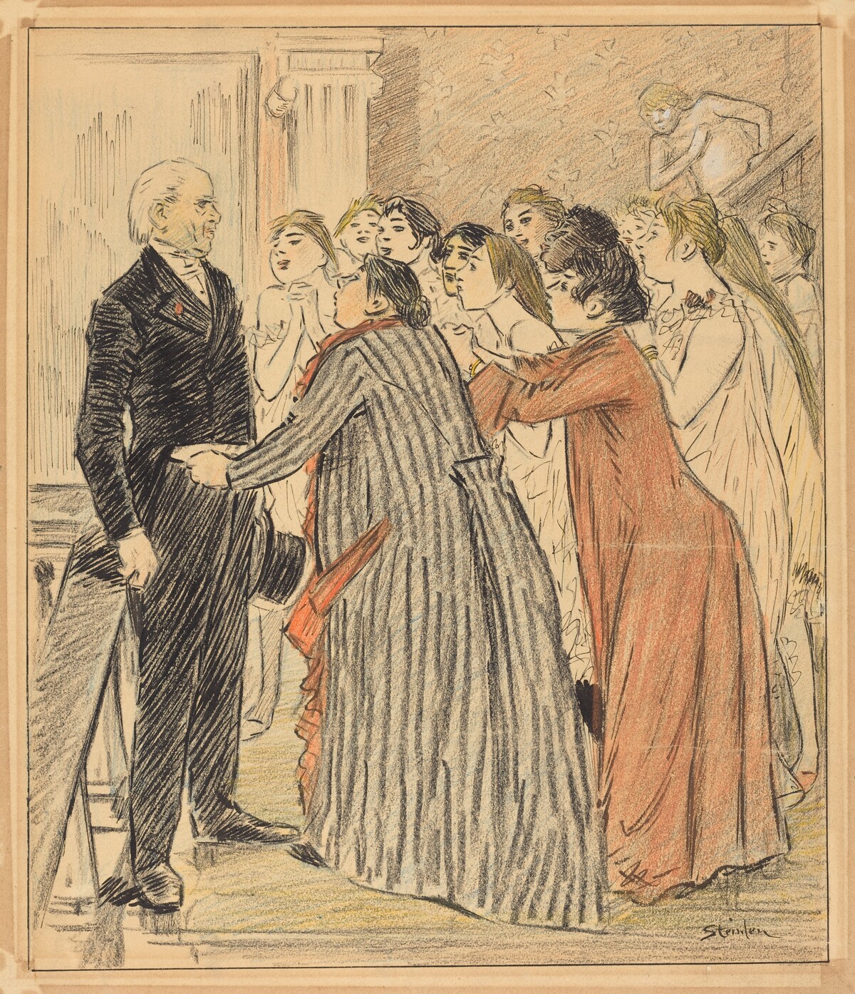 L'Aventure du Vieux Doyen (The Adventure of the Old Dean) by Théophile Alexandre Steinlen