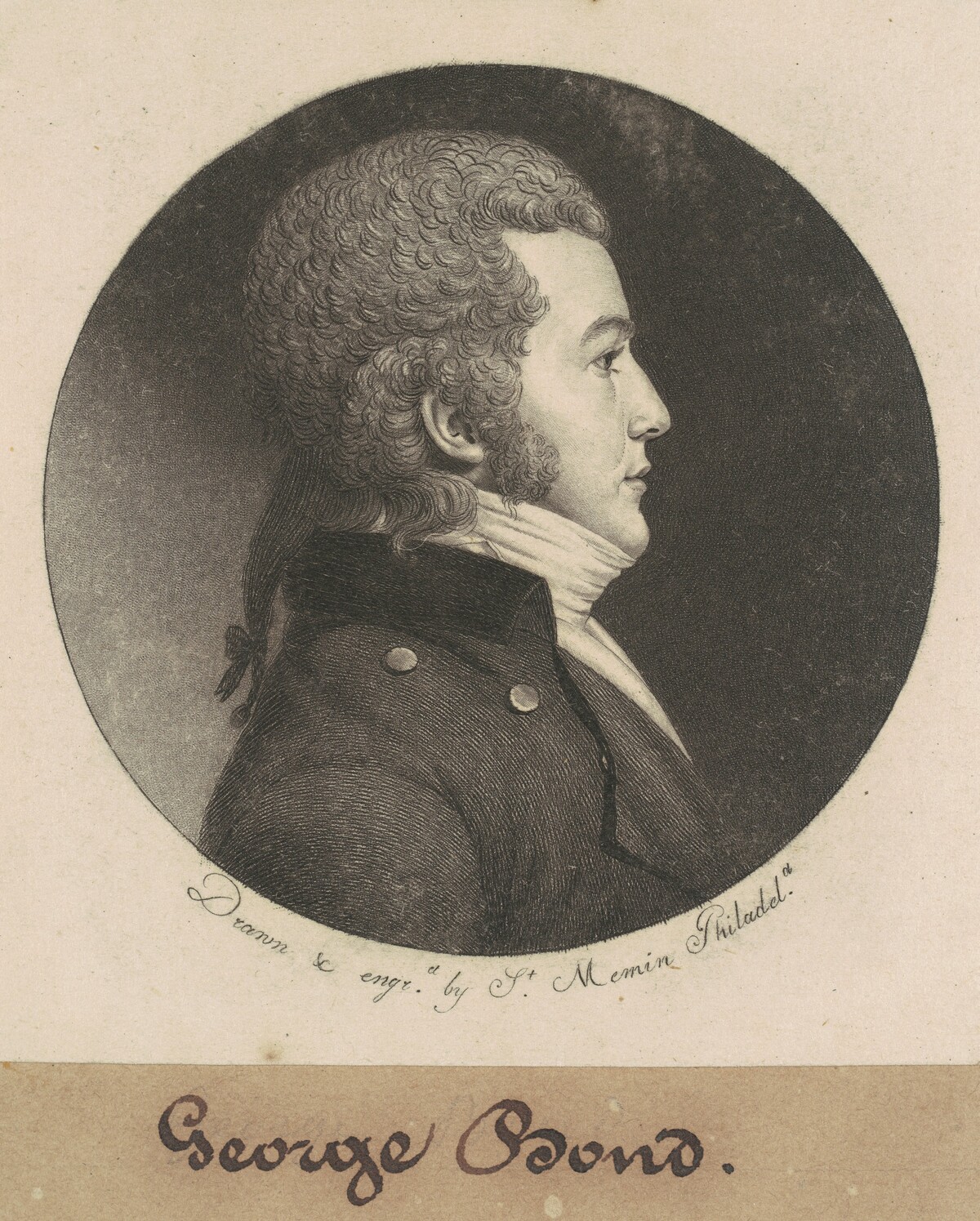 George Bond by Charles B. J. Févret de Saint-Mémin