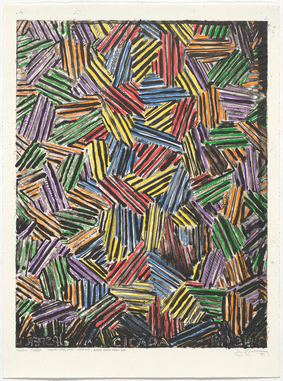Cicada [trial proof] by Jasper Johns