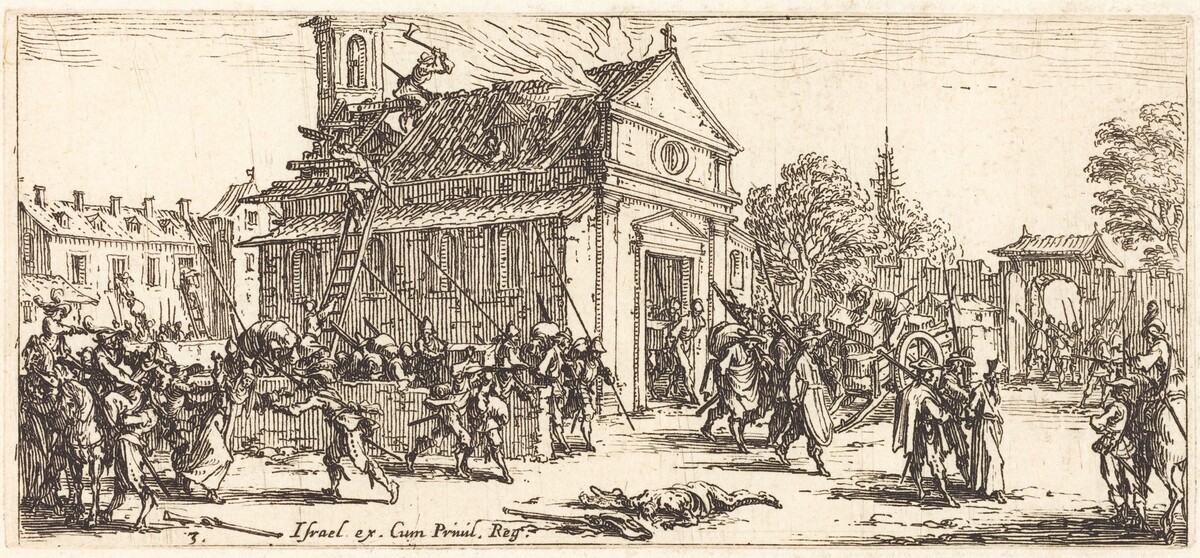 Pillaging a Monastery by Jacques Callot