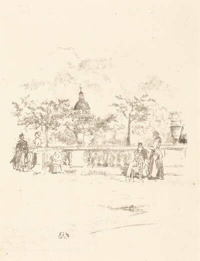 The Pantheon, from the Terrace of the Luxembourg Gardens