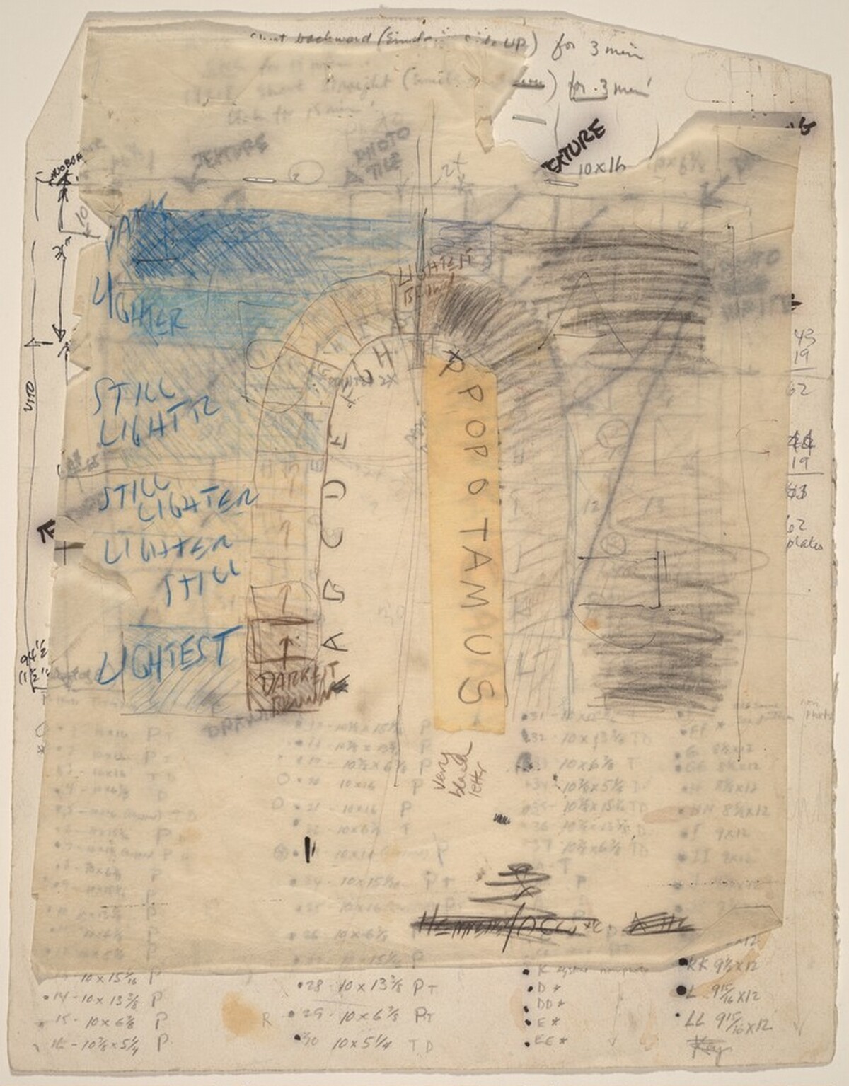 Sketch for "Building - Blocks for a Doorway" by Vito Acconci