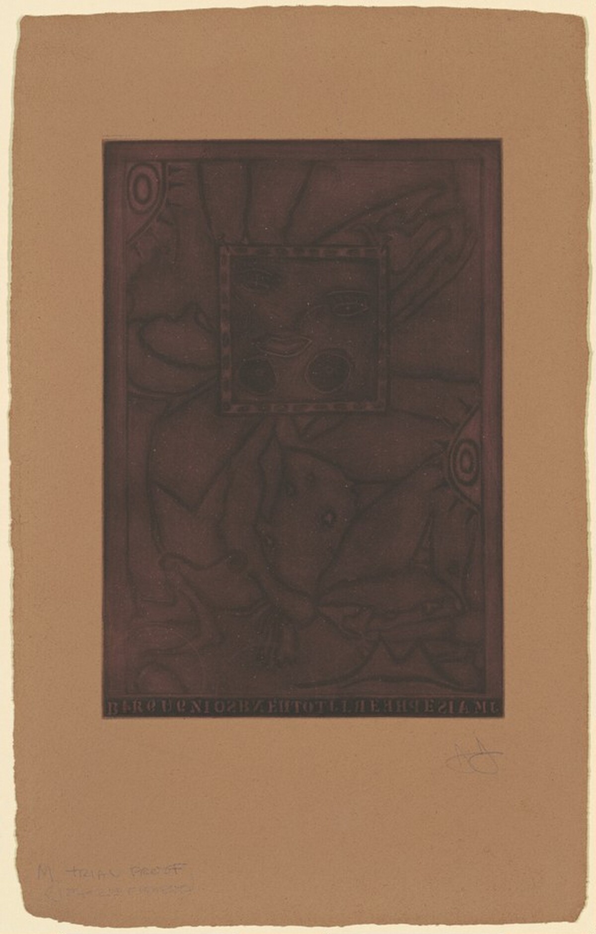 Untitled (Purple Mezzotint) [trial proof M] by Jasper Johns