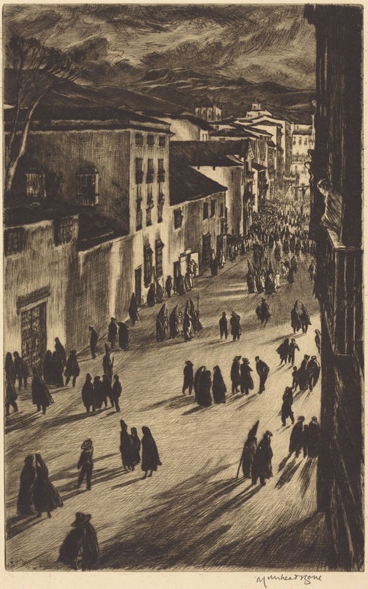A Spanish Good Friday, Ronda by Muirhead Bone