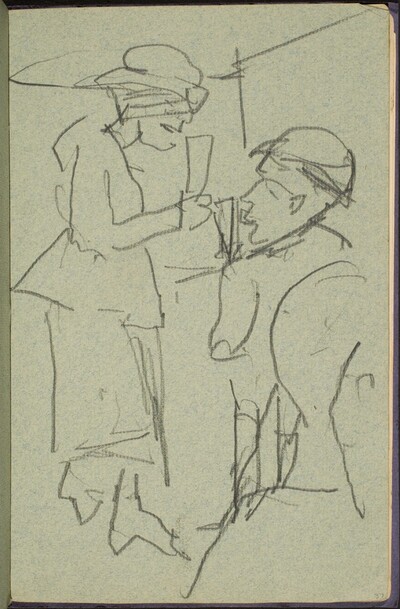 Mann und Frau mit Sektgläsern (Couple with Champagne Glasses) [p. 37]