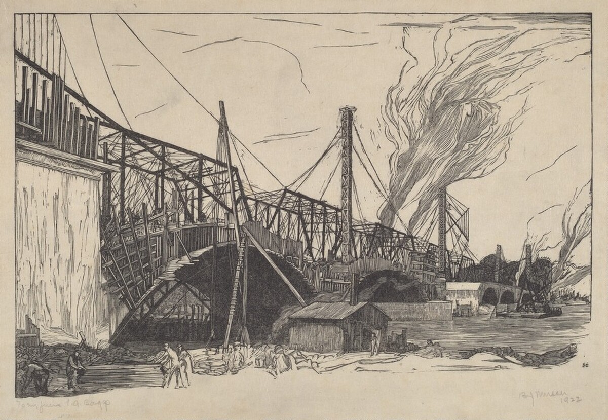 Untitled (Bridge Construction) by Byron J. Musser