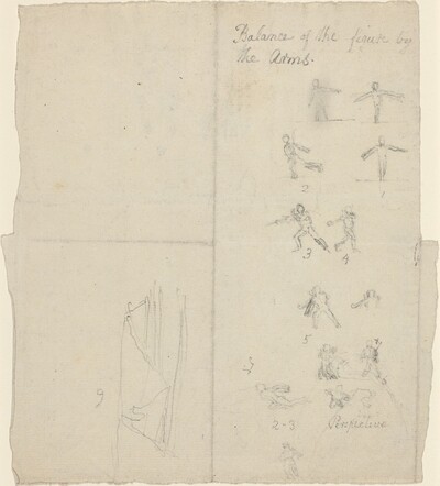 Figures Illustrating Balance and Perspective [recto]