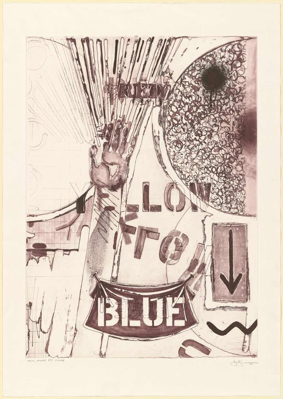 Untitled [trial proof of 5th state] by Jasper Johns