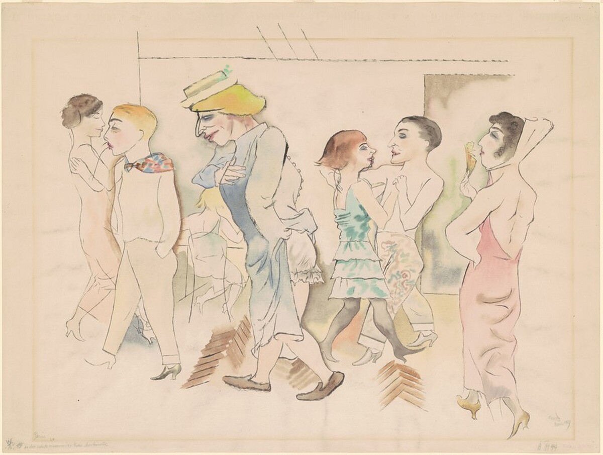 In der Petite Chaumière, Monmartre (In the Little Cottage, Montmartre) by George Grosz