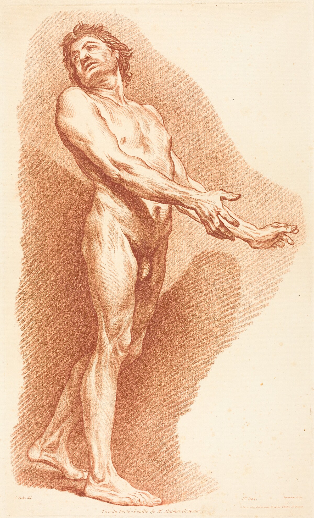 Academy (642) by Gilles-Antoine Demarteau after Carle Van Loo