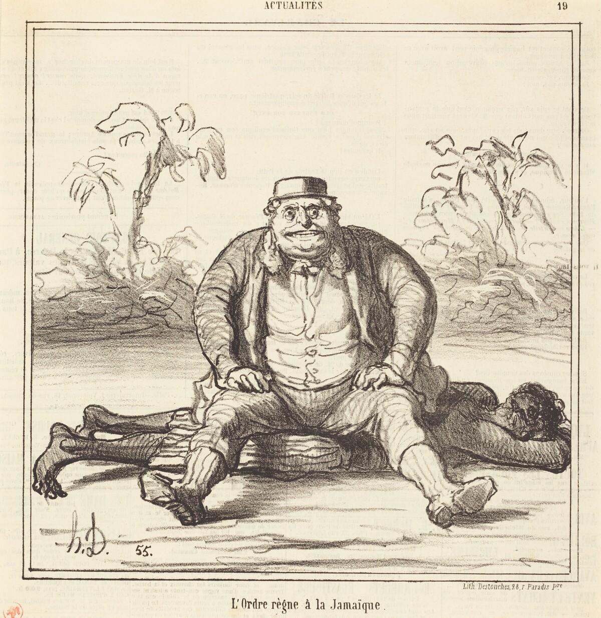L'Ordre règne à la Jamaique by Honoré Daumier