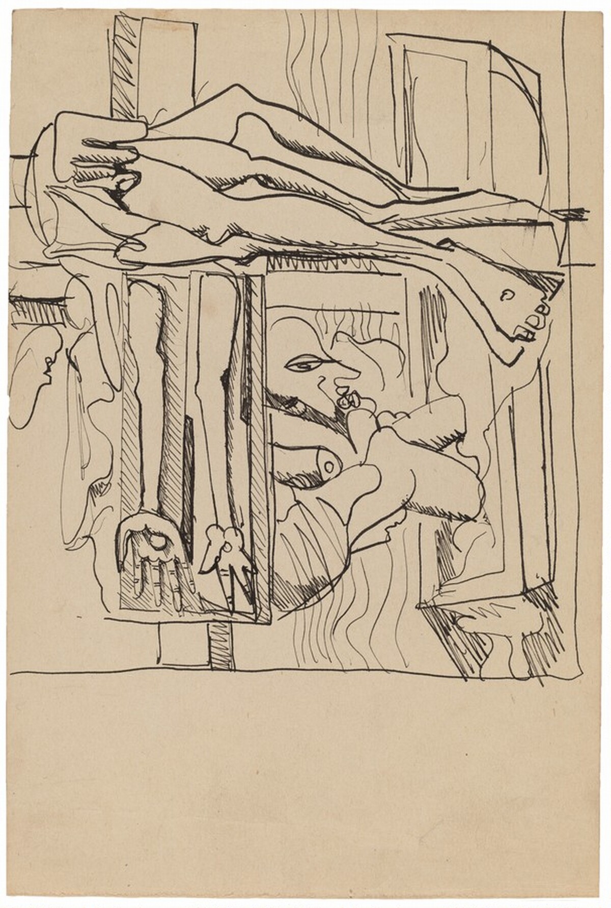Abstract Composition of Arms, Legs and Heads by Mark Rothko